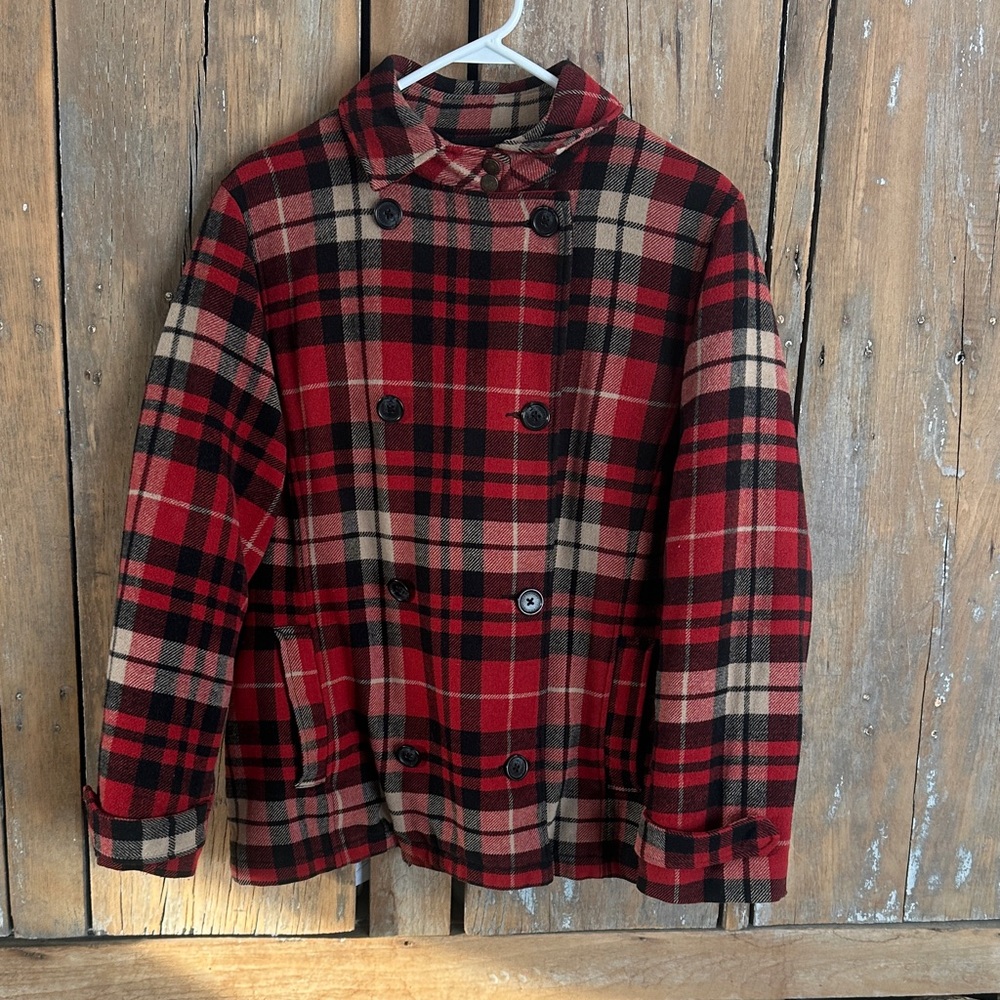 Plaid  Jacket - Red and Black. Looks very much like Pendleton